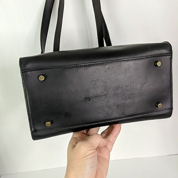 Baseballism Glove Black Leather Purse Shoulder Bag Satchel Structured Luggage - Picture 8 of 13